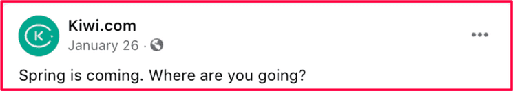 Spring is coming. Where are you going?